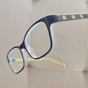 Liz Claiborne New York Women Glasses Frame L361 01S6 Eyeglasses Black/Yellow